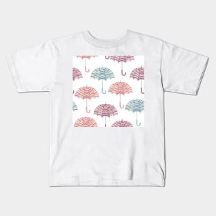 Unique Retro Umbrella Pattern Kids T-Shirt